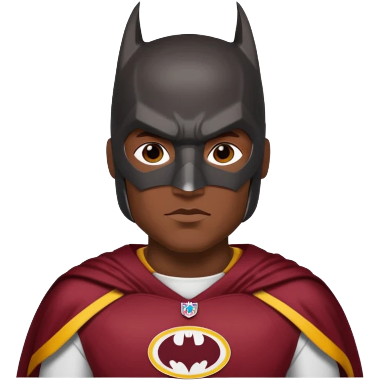 Batman with the Washington redskins uniform emoji