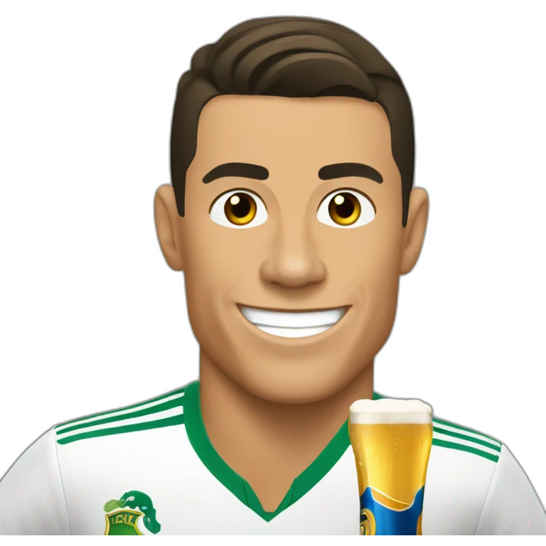 cristiano ronaldo tomando cerveza emoji