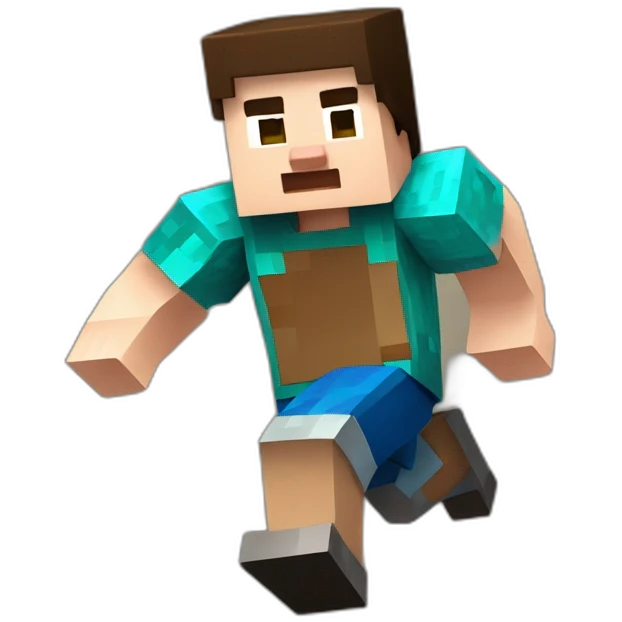 Minecraft running Steve  emoji