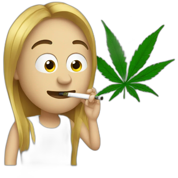 smoking weed on a vape while watching YouTube emoji