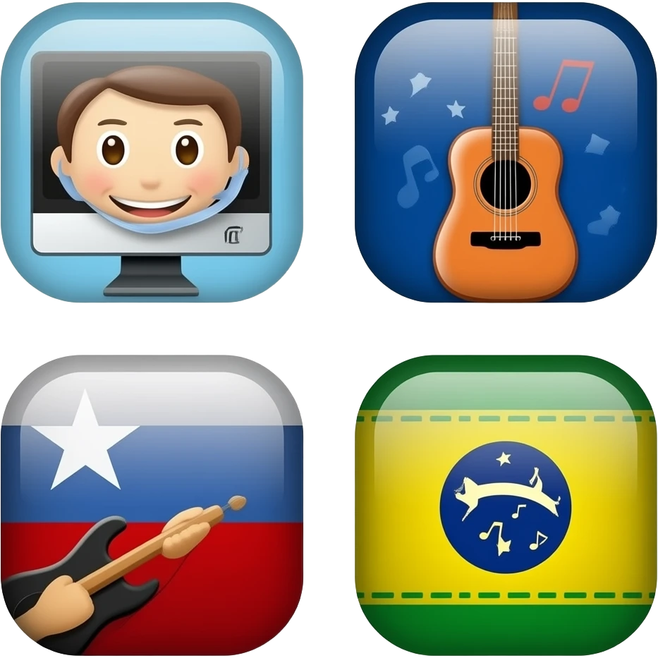 4 emojis for a country concert emoji