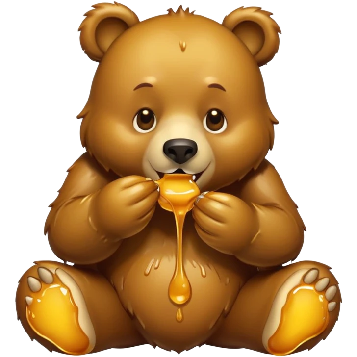 bear with honey  emoji