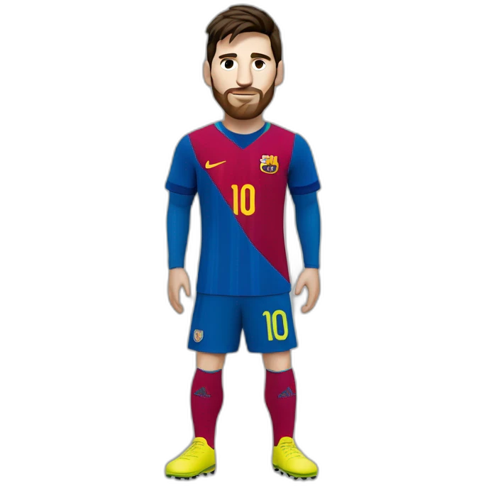 Leonel Messi usign a brazilian uniform emoji
