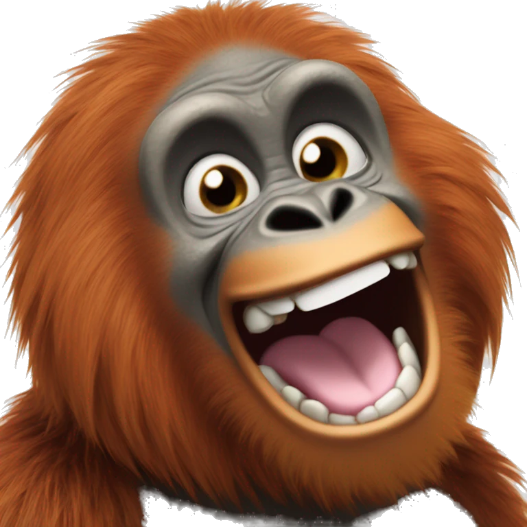 laughing orangutaun  emoji