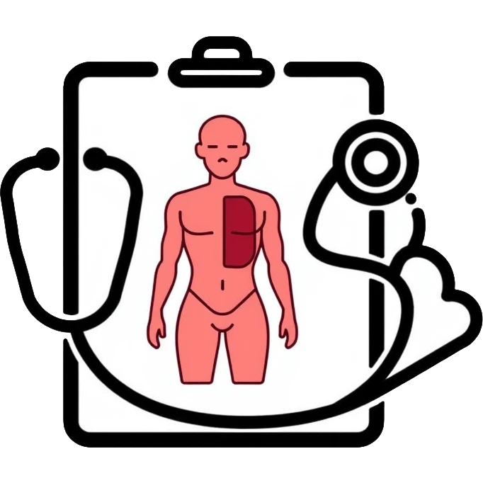 Medical textbook with stethoscope and anatomy diagram emoji