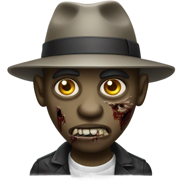 A street gangster version of a zombie emoji