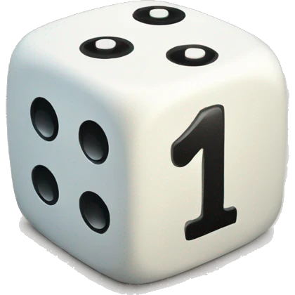 dice one side number 1 emoji