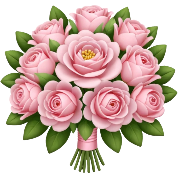 soft pink bouquet emoji