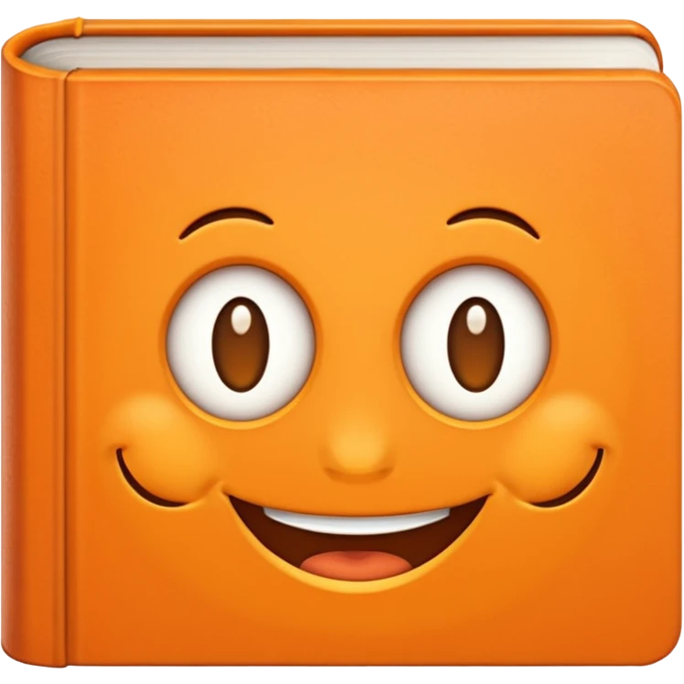orange book 📙 smilely face on it emoji