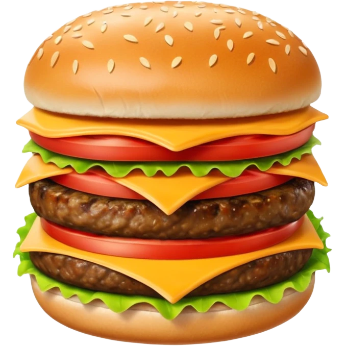 hamburguesa contenta con ojos emoji