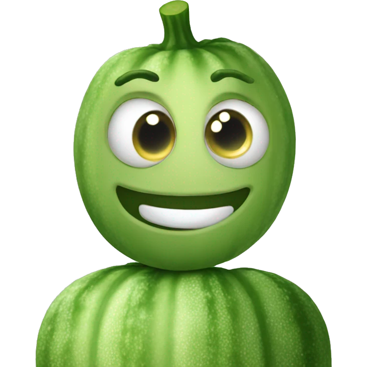 Emoji cucumber eyes big smile emoji