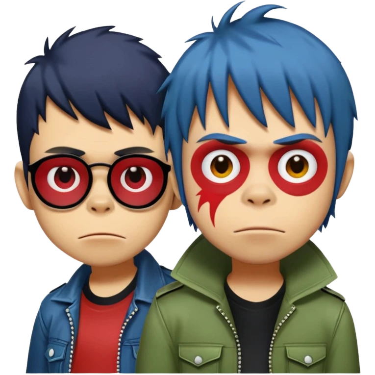 Two Gorillaz emoji