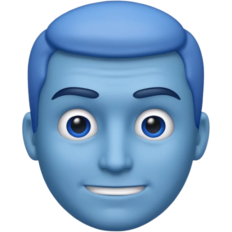 emoji of a racially ambiguous man, who looks serious. no skin color please. use a color. emoji