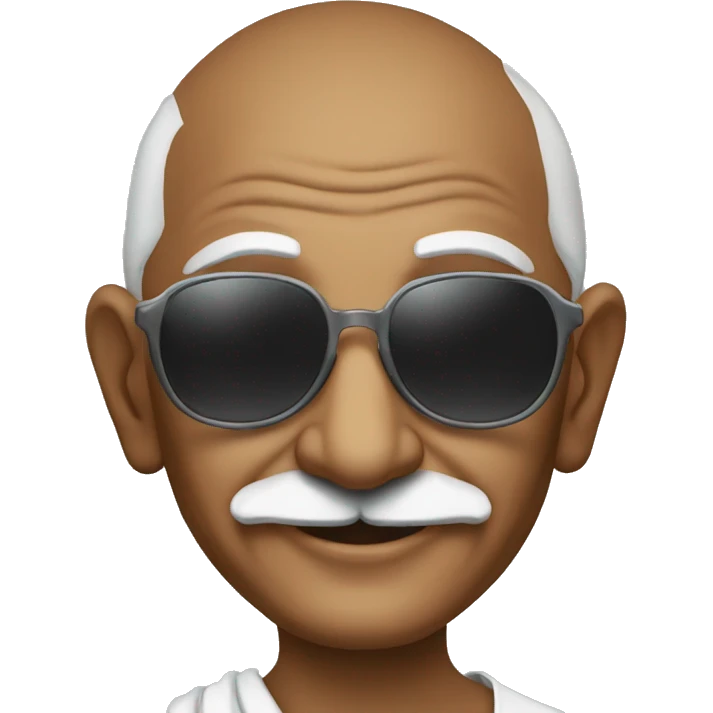 Mahatma Gandhi with sunglasses emoji