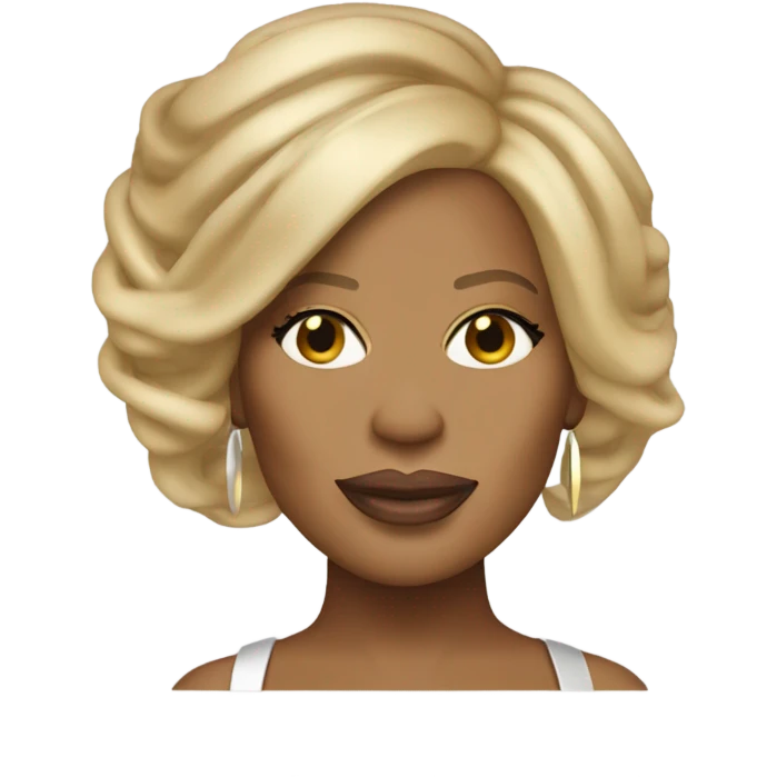 Mary J. Blige with Halo Hairstyle emoji