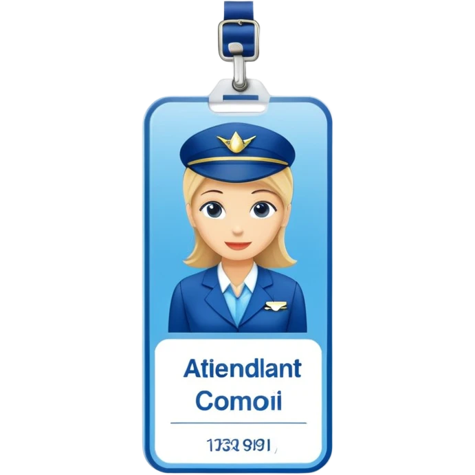 Flight attendant ID BADGE emoji