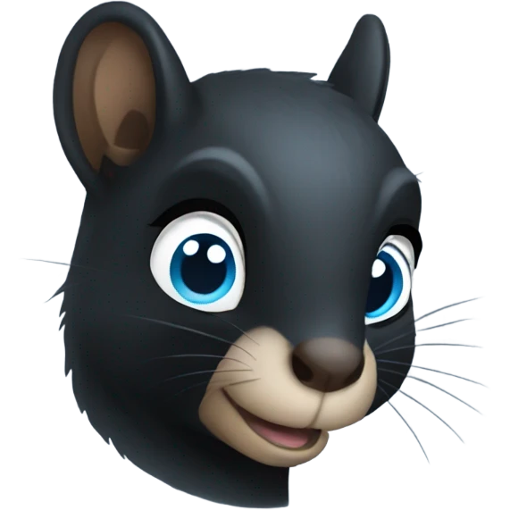 Black squirrel with blue eyes  emoji