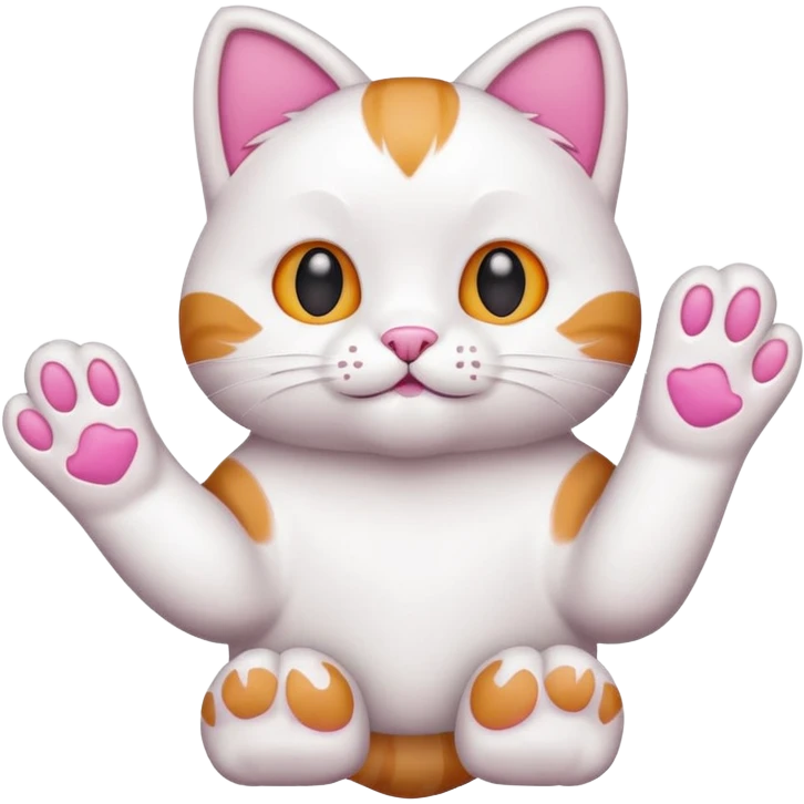 Waving cat paw emoji