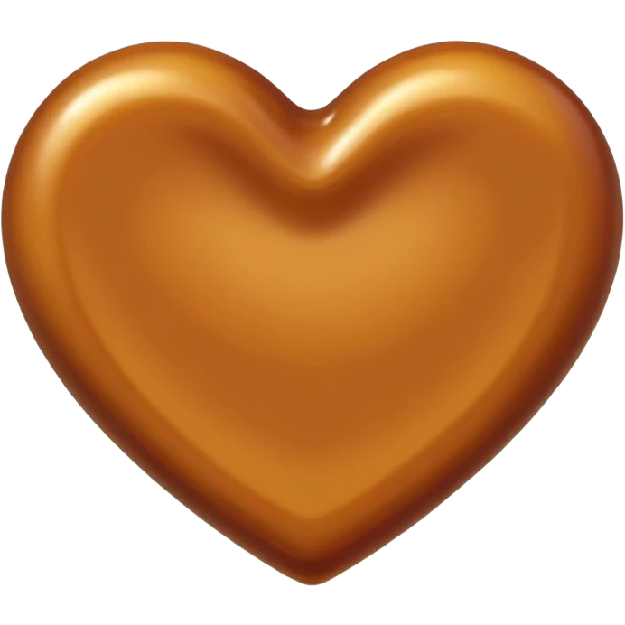 heart-shaped caramel candy emoji