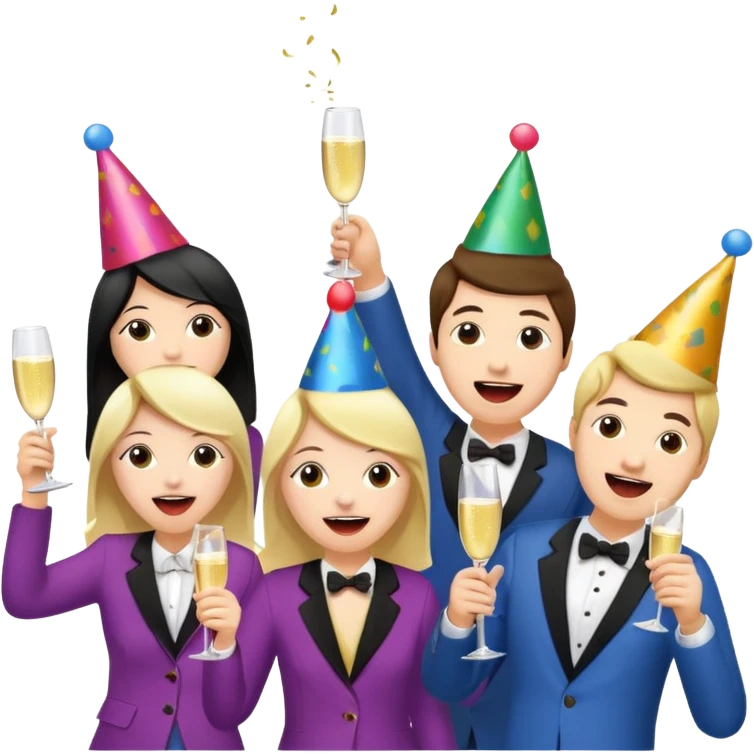 cheers and shouting happiness emoji