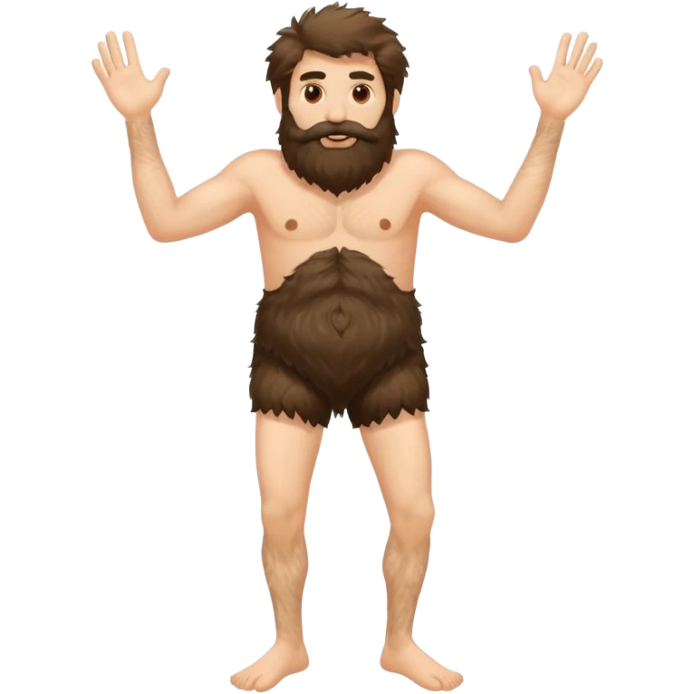 very hairy man with incredibly hairy legs emoji