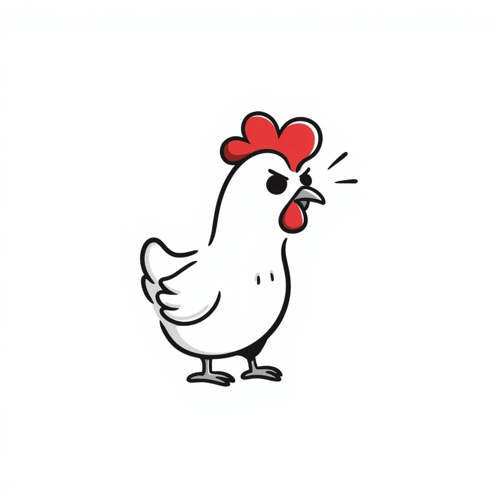 angry little chicken emoji
