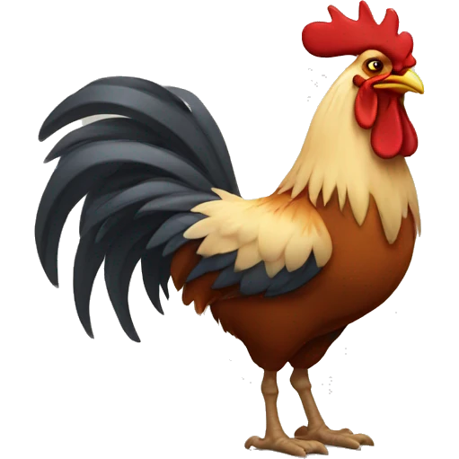 tired rooster in the morning emoji