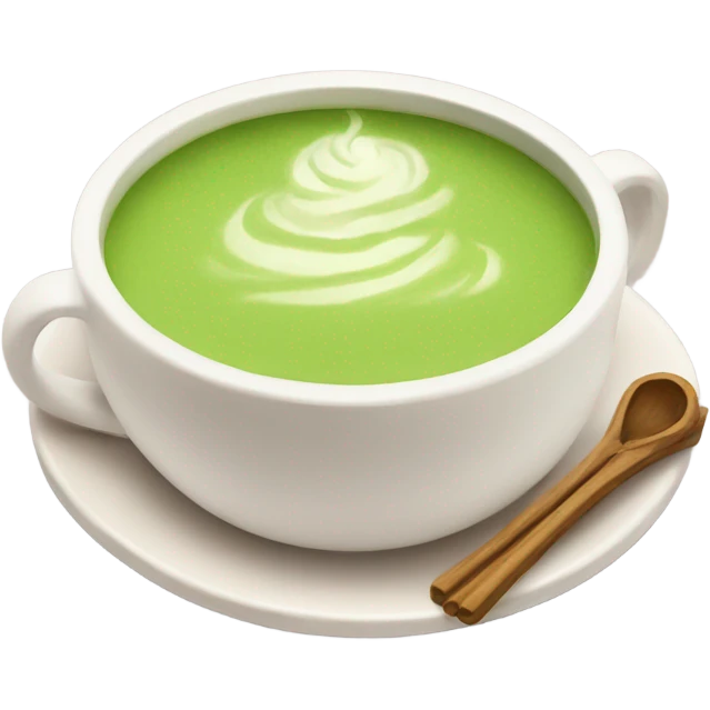 Cozy cup of matcha latte emoji