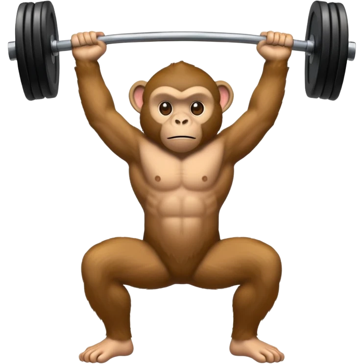 Monkeys in gym emoji
