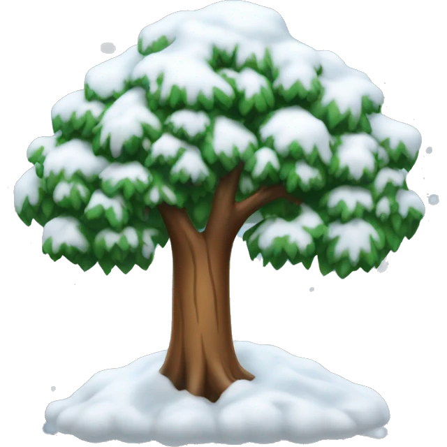 a tree with snow on it  emoji