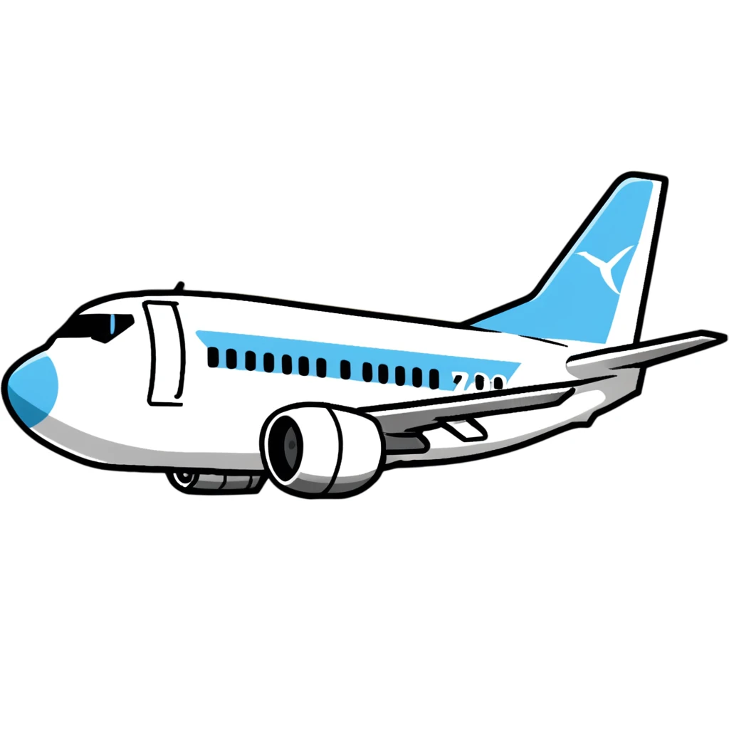 Boeing 737 commercial passenger airplane traveling around the world with Earth visible emoji