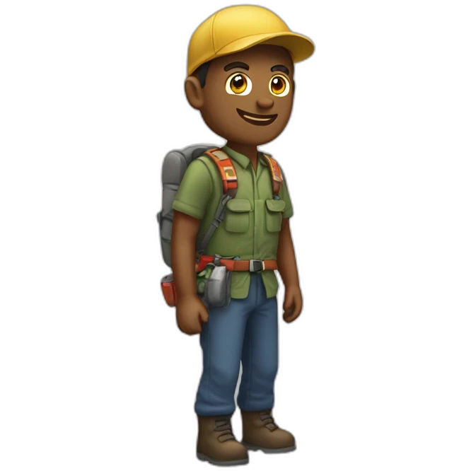 Staff américain sur une montagne emoji
