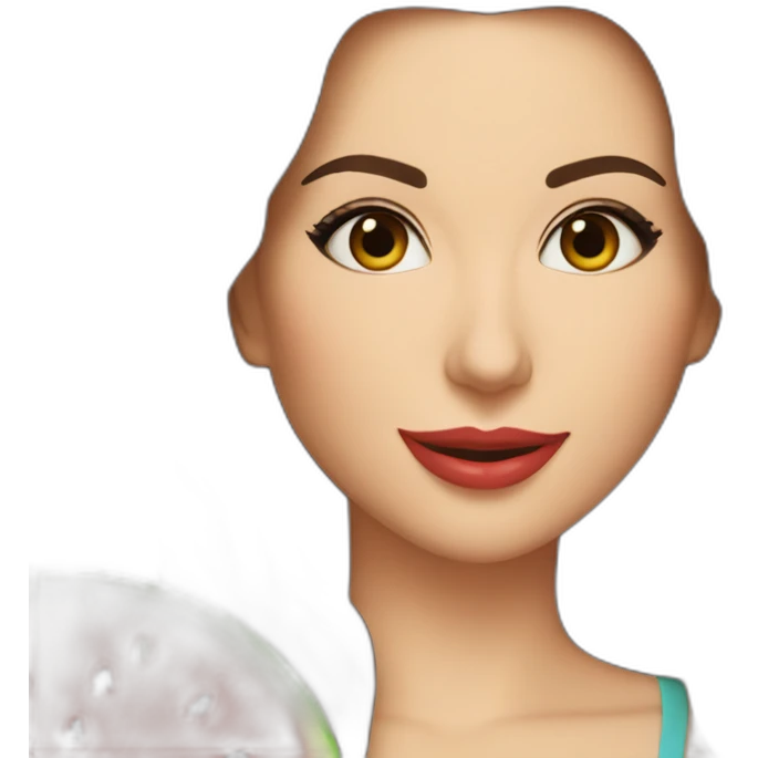 Nancy ajram with a watermelon emoji