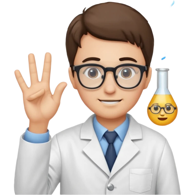 Nerd scientist emoji with those 🤓👆🥼 emoji