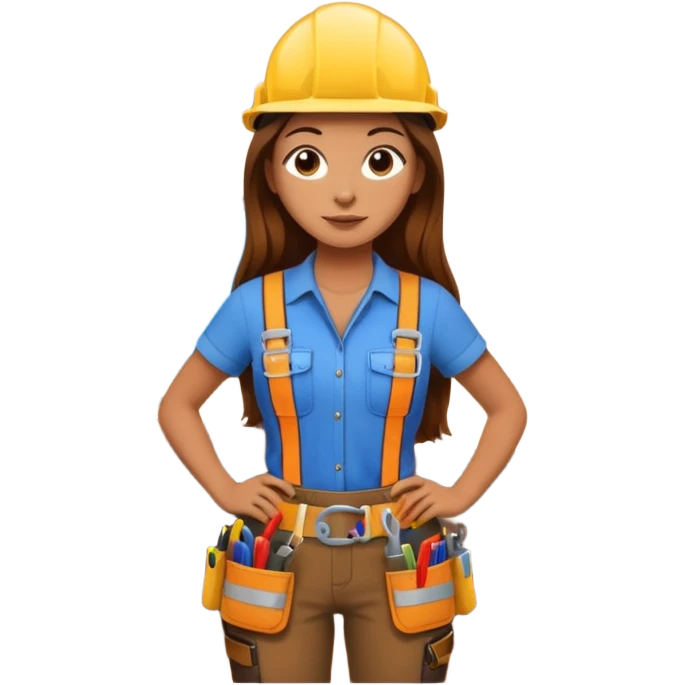 beautiful girl with long brown hair constructing new lounge room area with flat screen tv and couch emoji