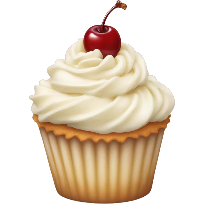 vanilla cupcake cherry on top emoji