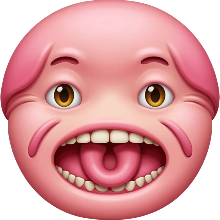 mouth no teeth emoji