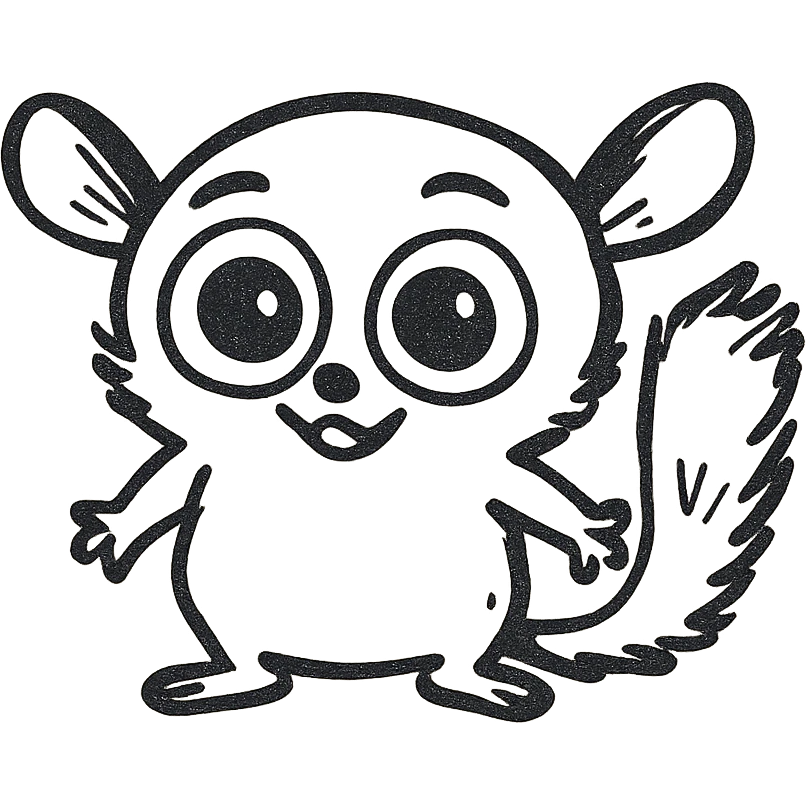 Madagascar Mort in a cute hand drawn style emoji