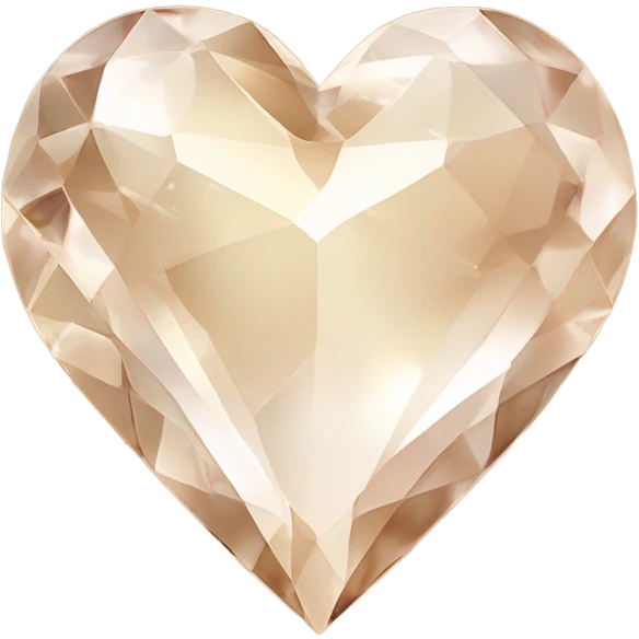 Beige crystal heart emoji