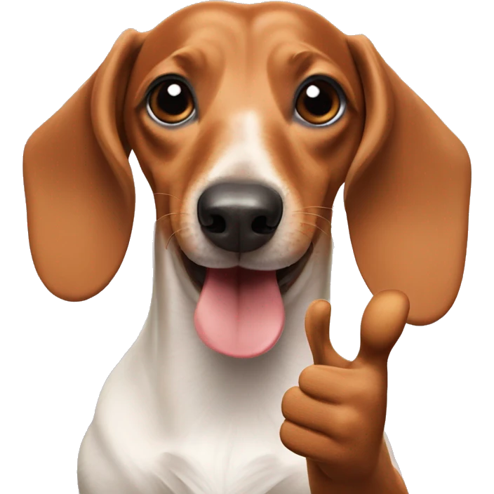Dachshund thumbs up emoji