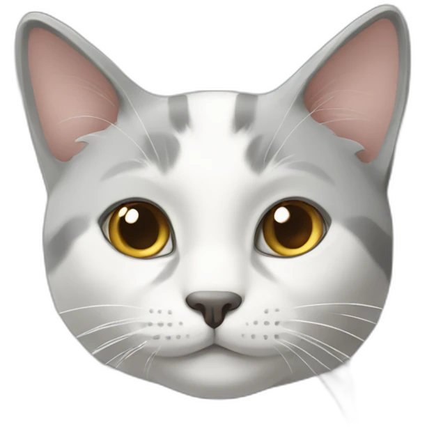 gray-and-white-cat emoji
