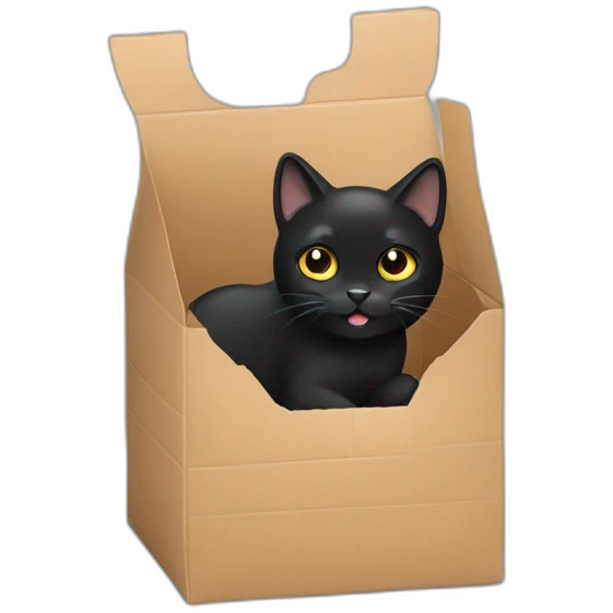black cat in pack emoji