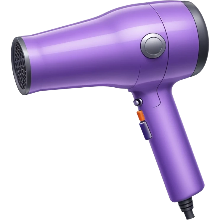 soft purple Dyson hair dryer emoji