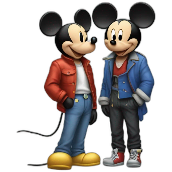 Mickey et donald fume emoji