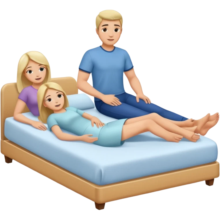 Boyfriend massaging naked girlfriend emoji