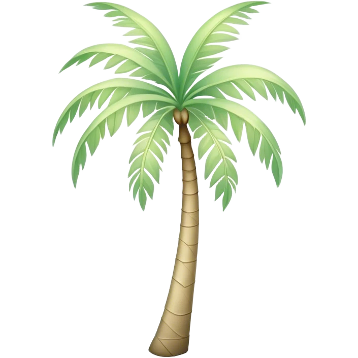 Pastel palm tree emoji