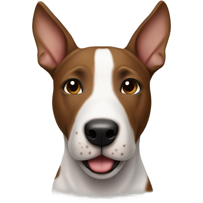 Bull terrier black head and brown emoji
