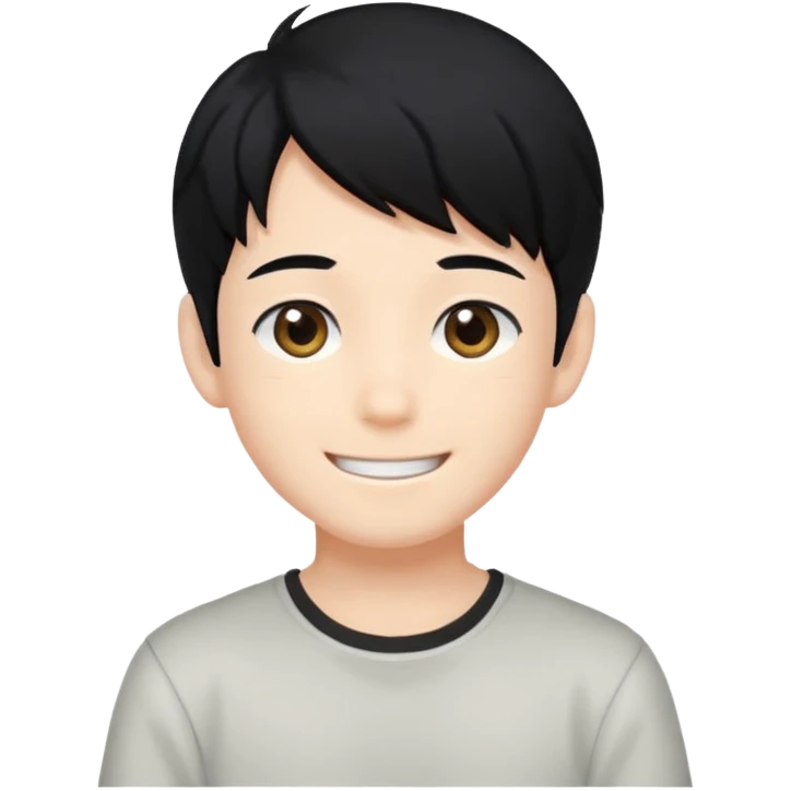 Naruto Anime style happy boy head no band head emoji