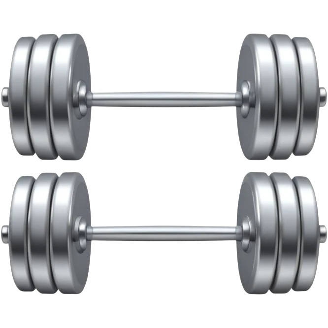 Silver barbell emoji