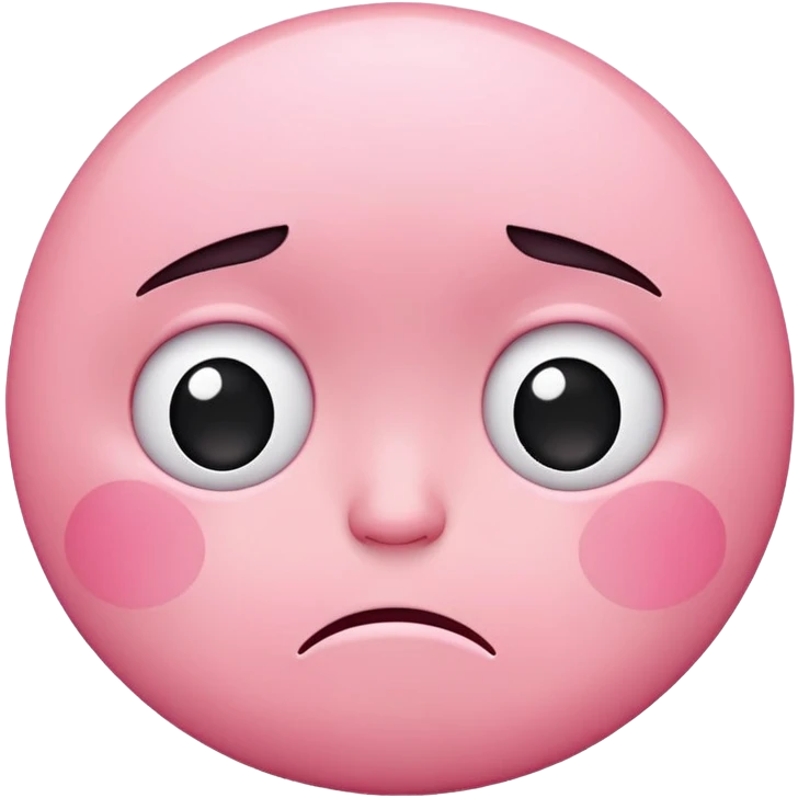 cute pink frowny face  emoji
